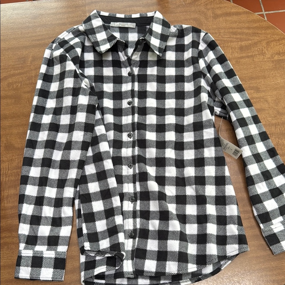 Lee Riders Flannel Fleece Button Up Size Large NWT